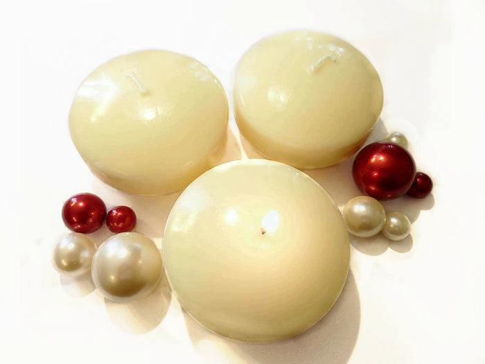 3.25" Floating Candles. Set of 3 Candles - Unscented