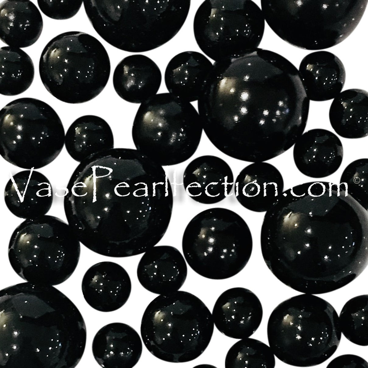 75 Floating Black Pearls Large Sizes- Fills 1 Gallon of the Floating Transparent Water Gels for Your Vases- Option 3 Submersible Fairy Lights Strings Hidable