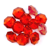*CLEARANCE* 1 LB. Bright Red Sparkling Diamond Gems 1.25" - Jumbo Vase Decorations and Table Scatter